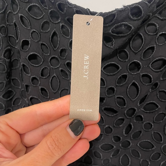 Black Eyelet Peplum sleeve JCrew Jumpsuit/Romper. Never worn. - Picture 4 of 5